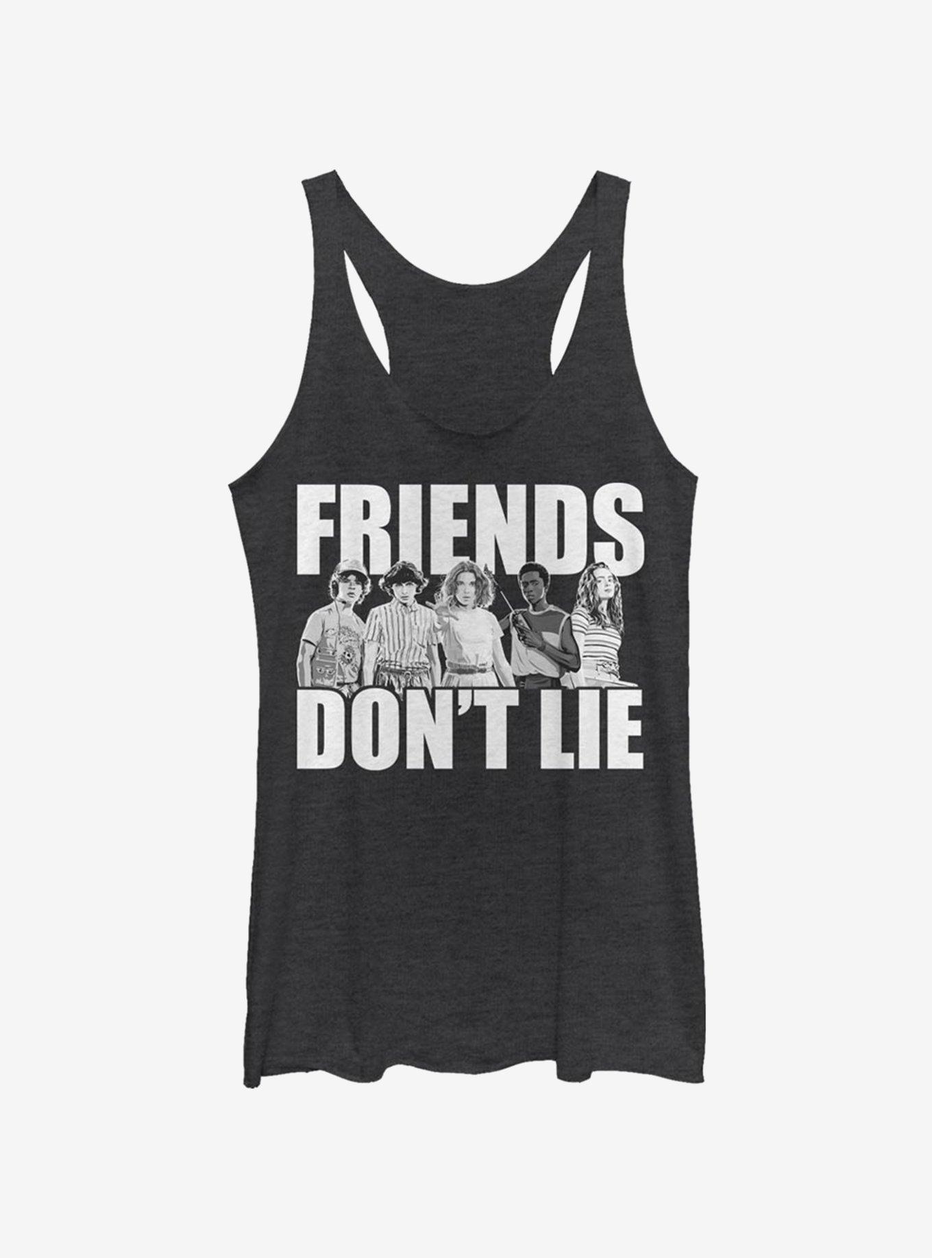 Stranger Things Cast Friends Don't Lie Womens Tank Top, , hi-res