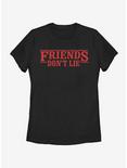 Stranger Things Friends Dont Lie Womens T-Shirt, BLACK, hi-res