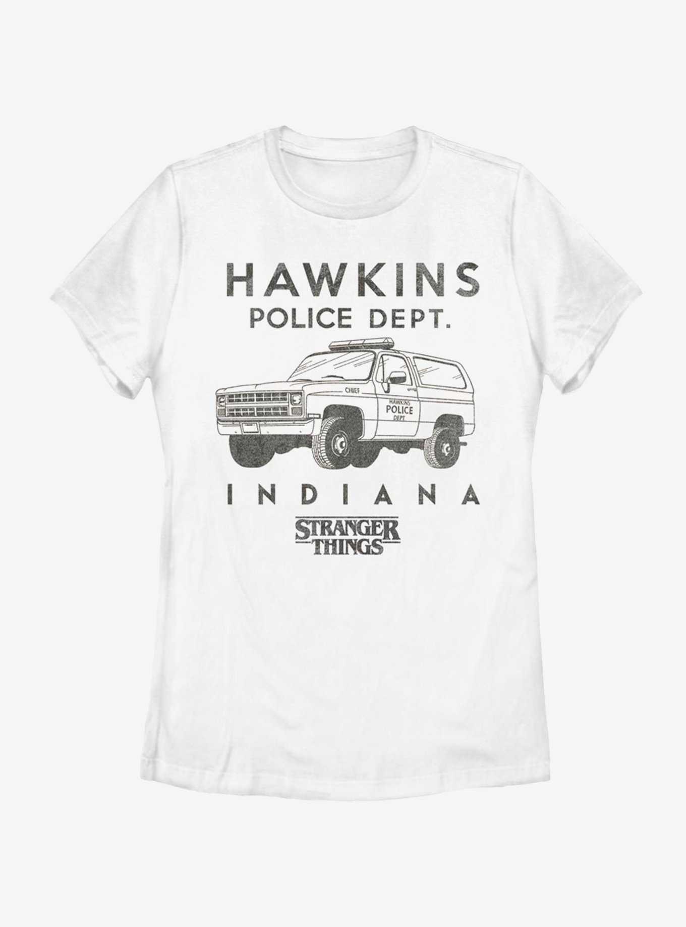 Stranger Things Hawkins Police Auto Womens T-Shirt, , hi-res