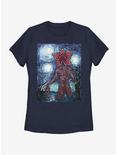 Stranger Things Starry Demogorgon Womens T-Shirt, NAVY, hi-res