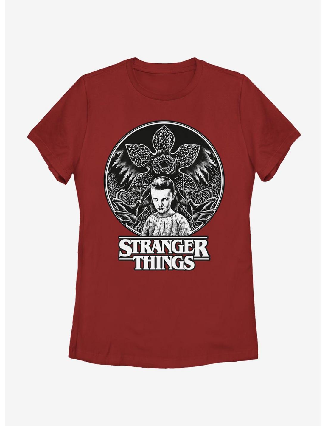 Stranger Things Stippling Eleven Womens T-Shirt, RED, hi-res