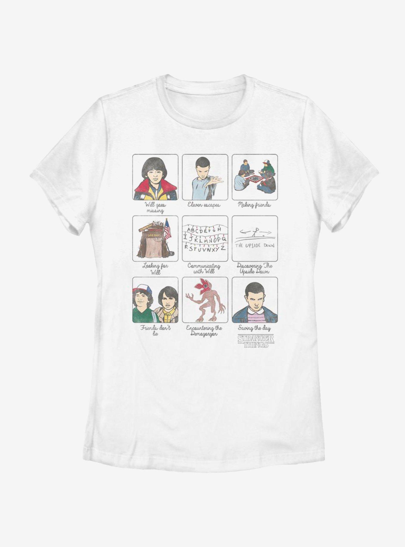 Stranger Things Story Womens T-Shirt, WHITE, hi-res