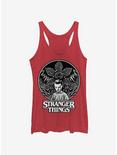 Stranger Things Stippling Eleven Womens Tank Top, RED HTR, hi-res