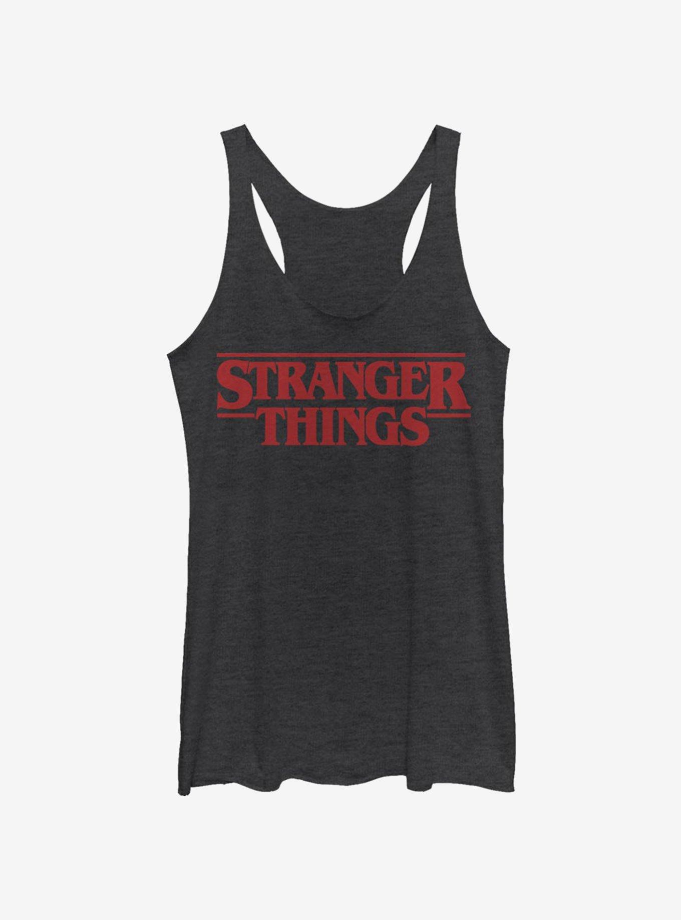 Stranger Things Classic Logo Womens Tank Top - BLACK | BoxLunch