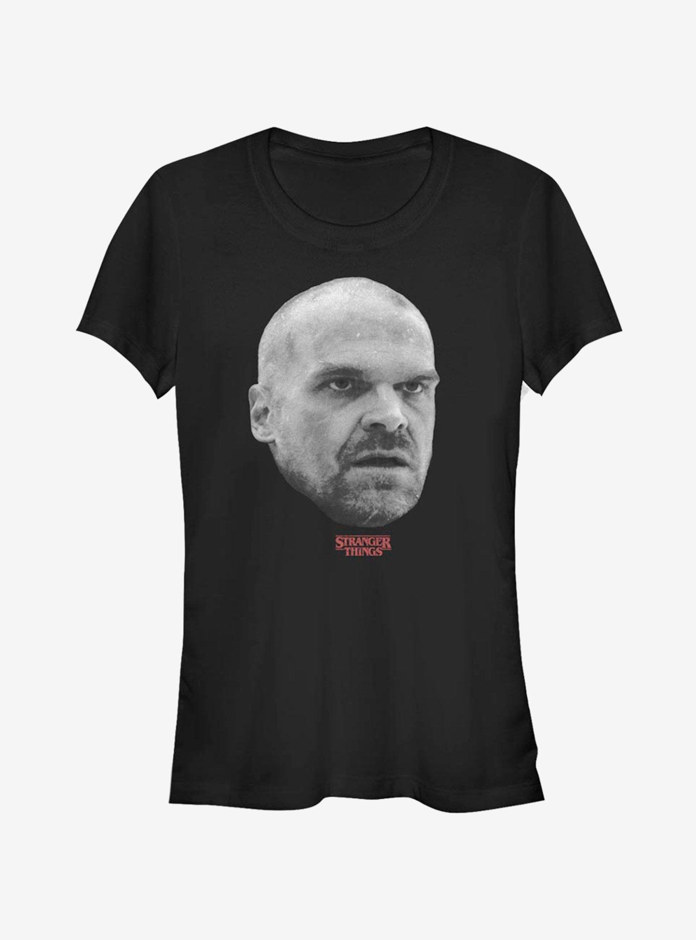 Stranger Things Hopper Head Girls T-Shirt, BLACK, hi-res