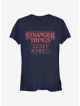 Stranger Things Hopper Lives Russian Girls T-Shirt, NAVY, hi-res