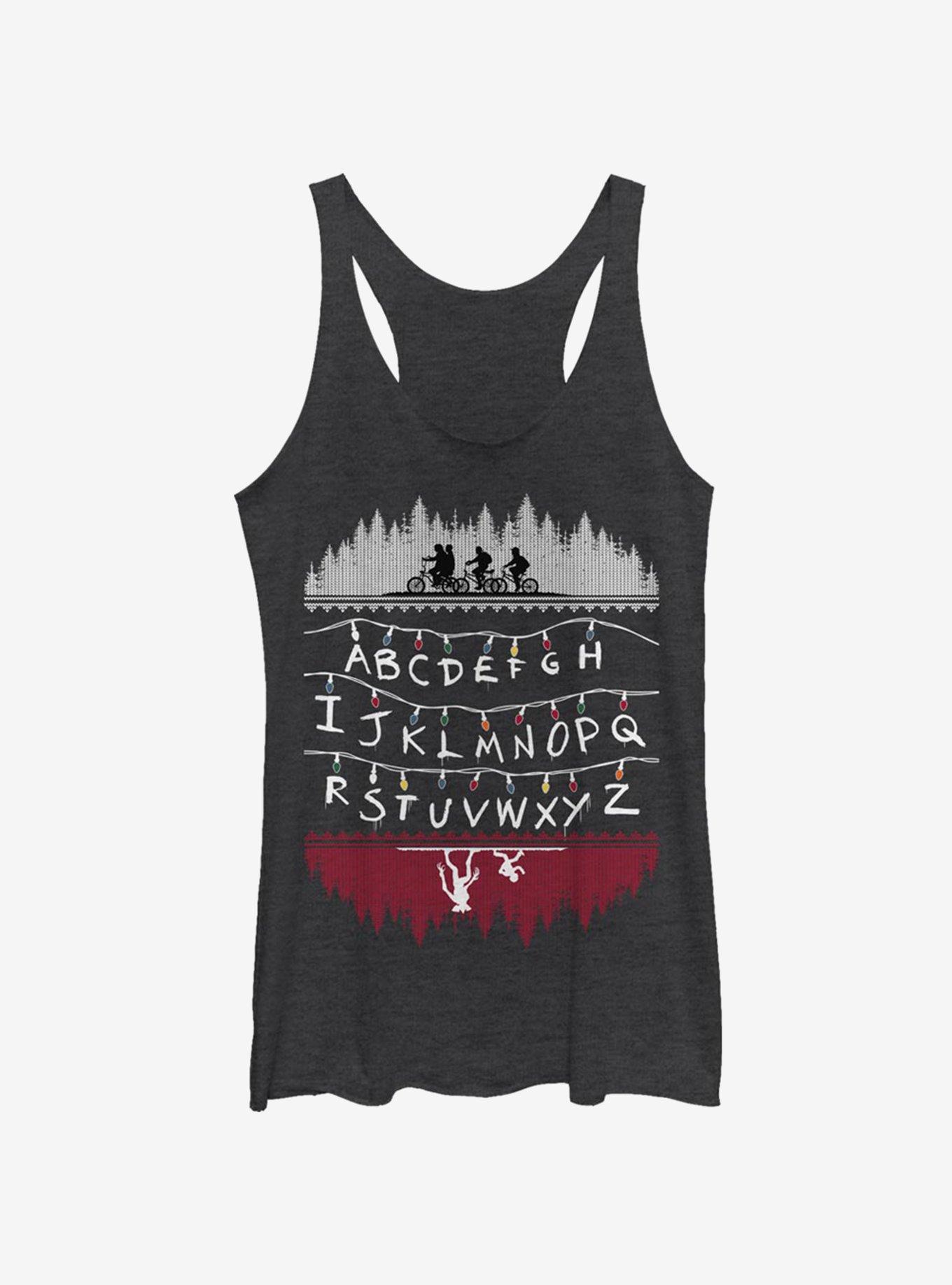 Stranger Things Alphabet Lights Girls Tank Top