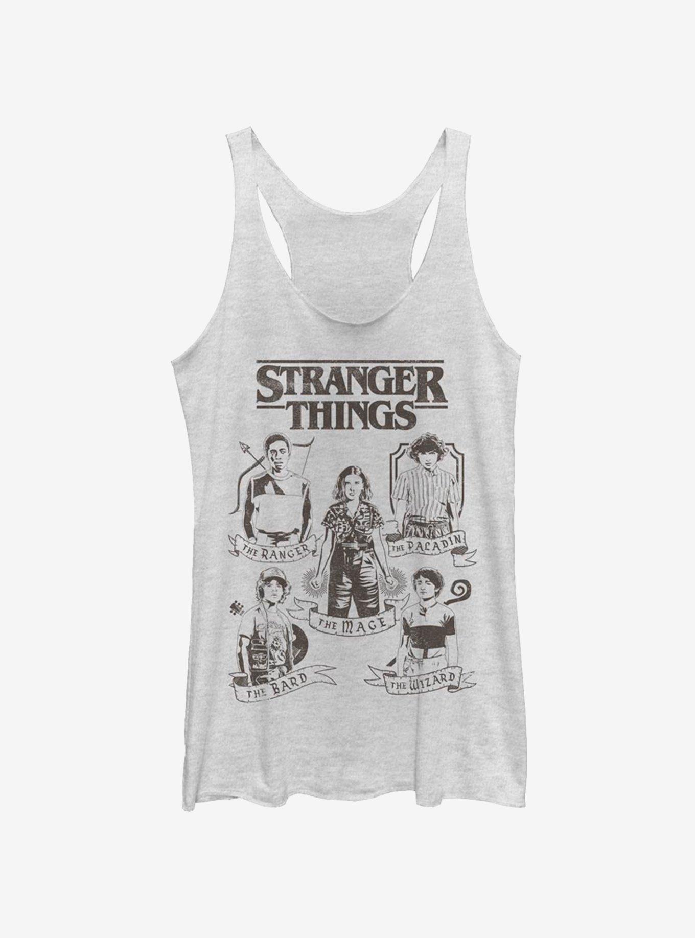 Stranger Things Dungeons and Dragons Classes Girls Tank Top, WHITE HTR, hi-res