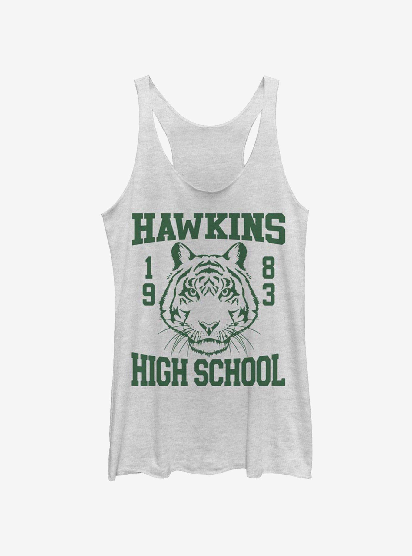 Stranger Things Hawkins High Tiger 1983 Girls Tank Top, WHITE HTR, hi-res