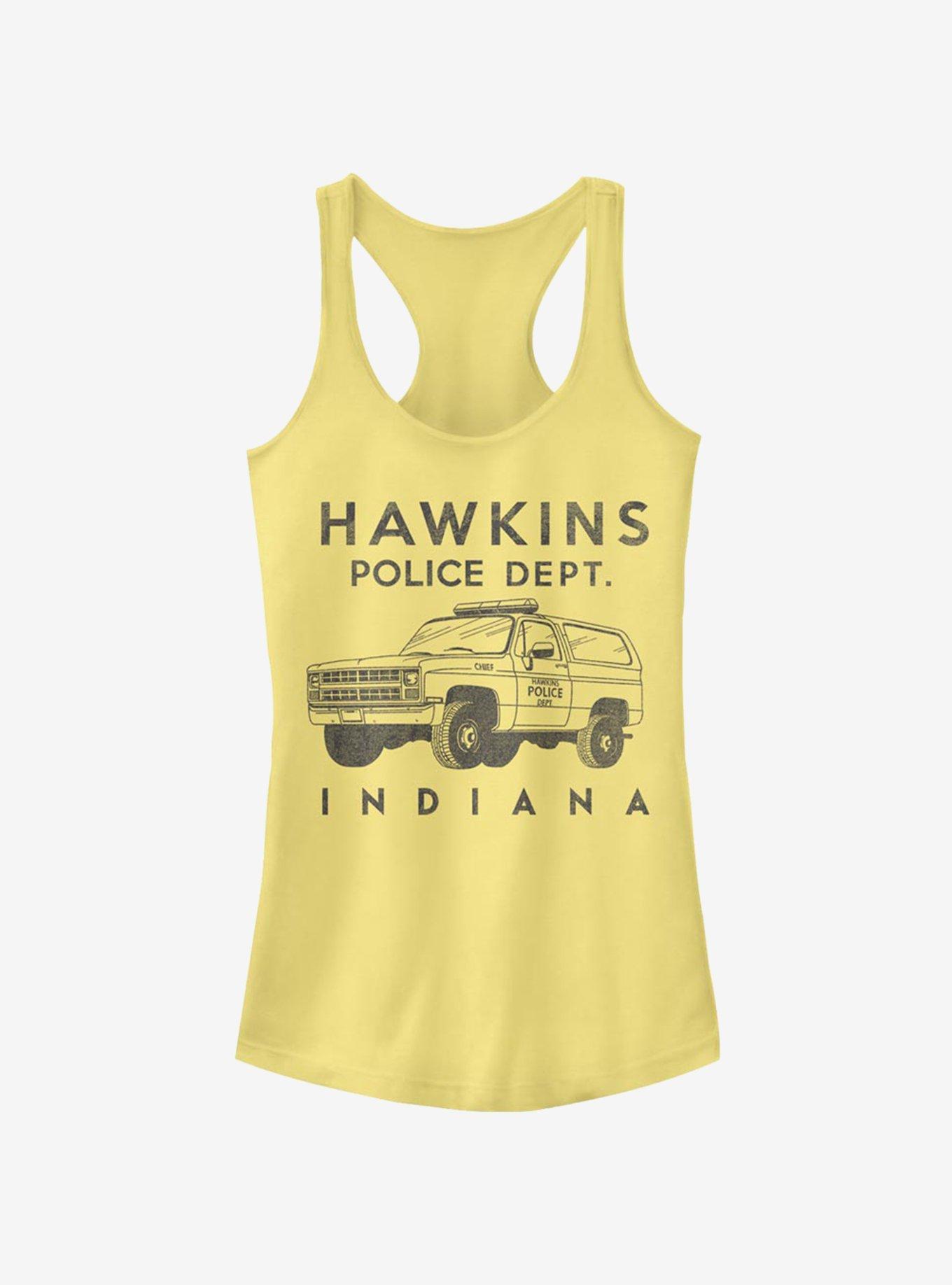 Stranger Things Hawkins Police Auto Girls Tank Top, BANANA, hi-res