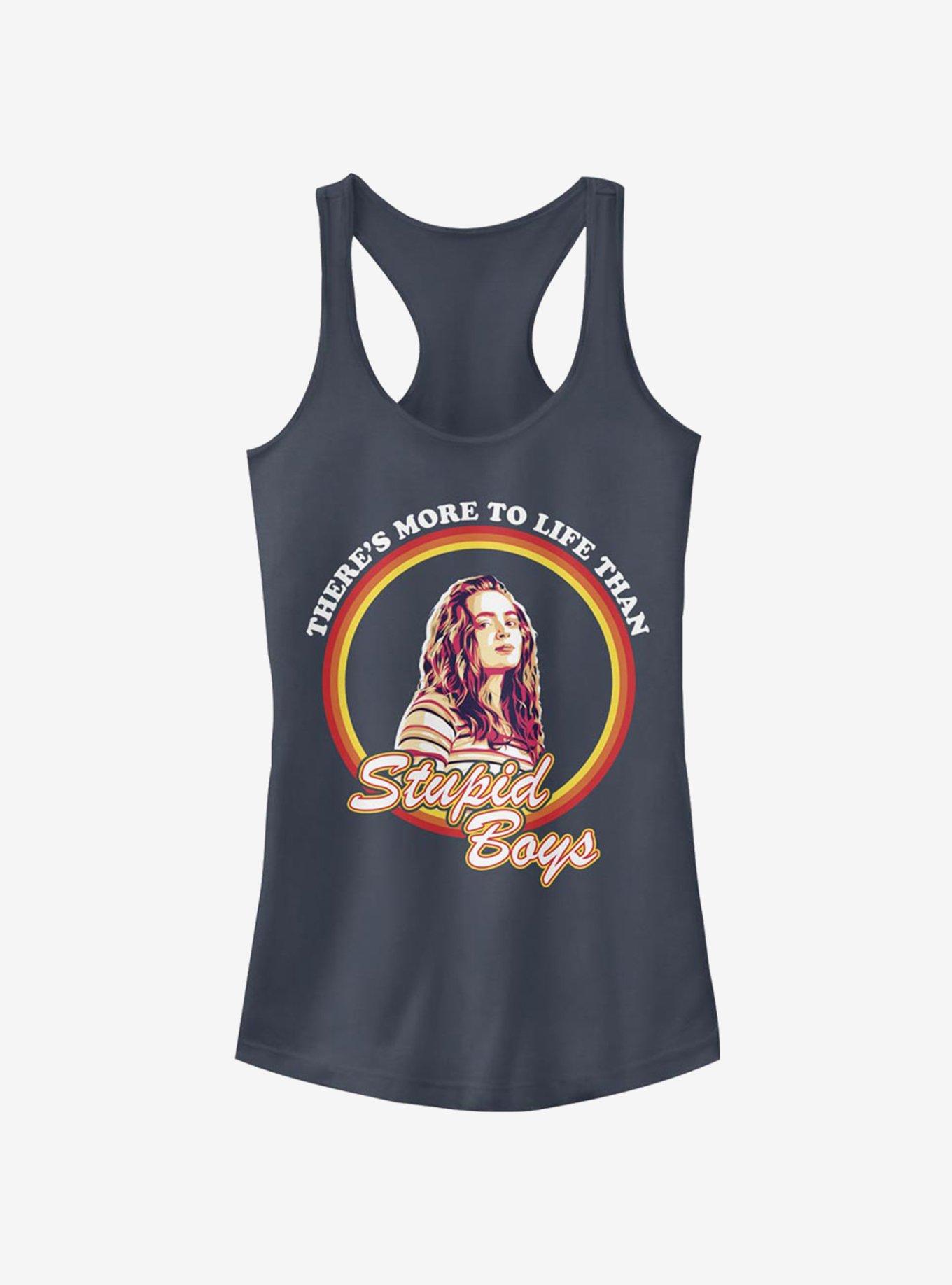 Stranger Things Max Stupid Boys Girls Tank Top, INDIGO, hi-res