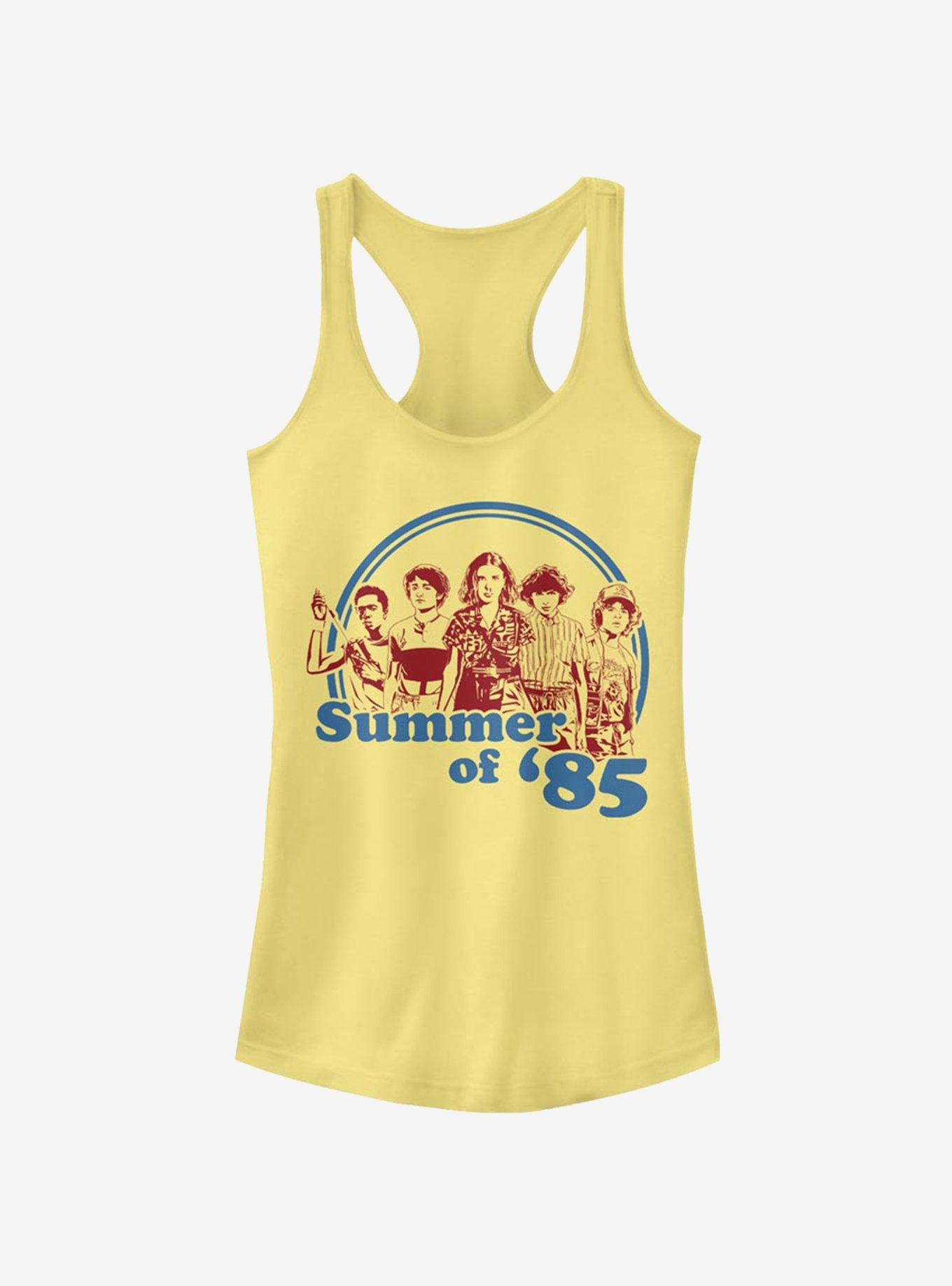 Stranger Things Group Summer of 85 Girls Tank Top, BANANA, hi-res