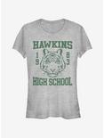 Stranger Things Hawkins High Tiger 1983 Girls T-Shirt, ATH HTR, hi-res