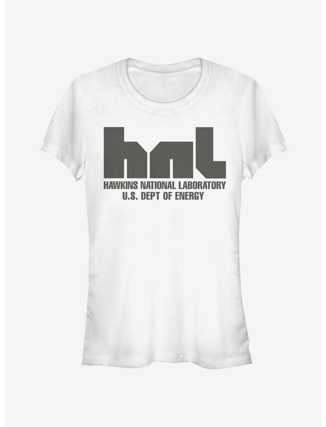 Stranger Things Hawkins National Laboratory Girls T-Shirt, WHITE, hi-res