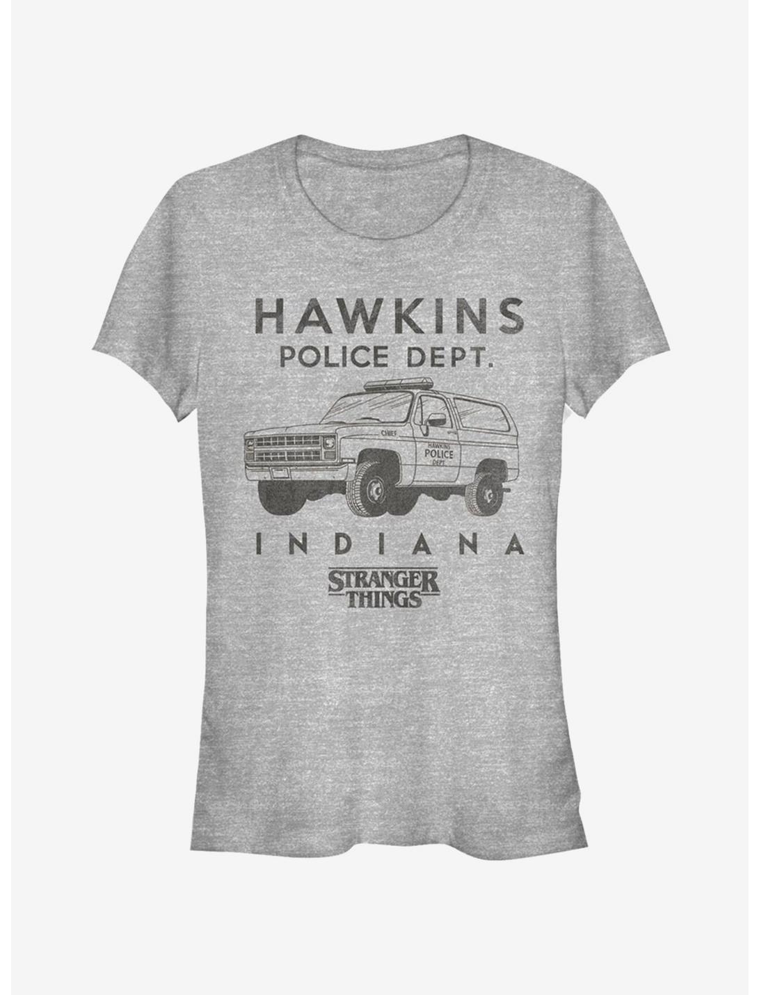 Stranger Things Hawkins Police Auto Girls T-Shirt, ATH HTR, hi-res