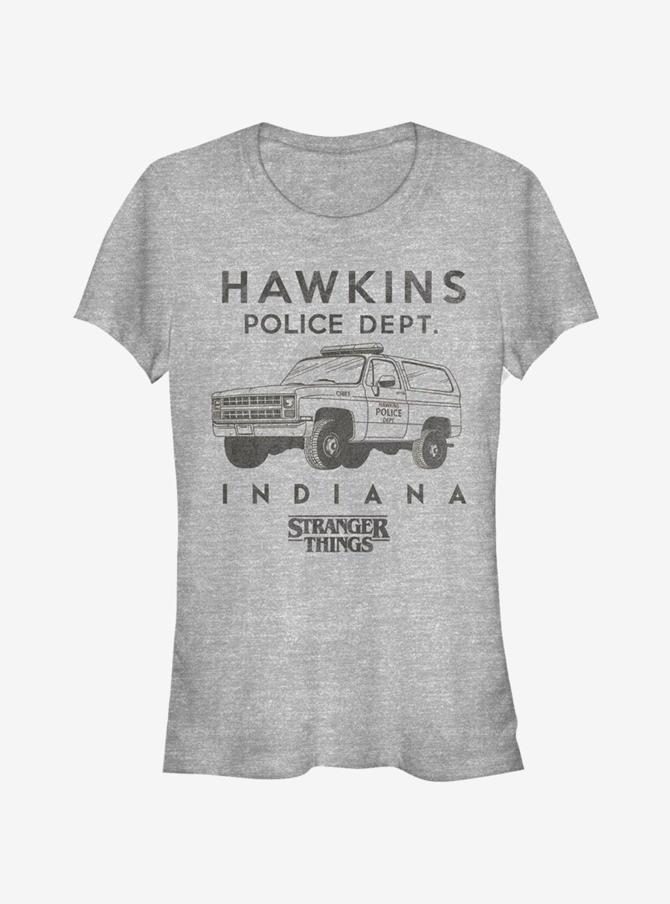 Stranger Things Hawkins Police Auto Girls T-Shirt, ATH HTR, hi-res