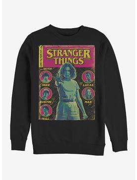 Stranger Things Comic Cover Crew Sweatshirt, , hi-res