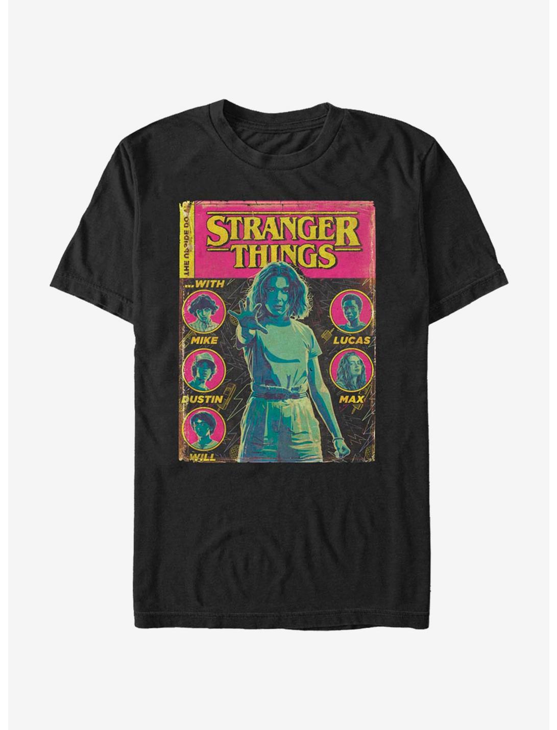 Stranger Things Comic Cover T-Shirt, BLACK, hi-res