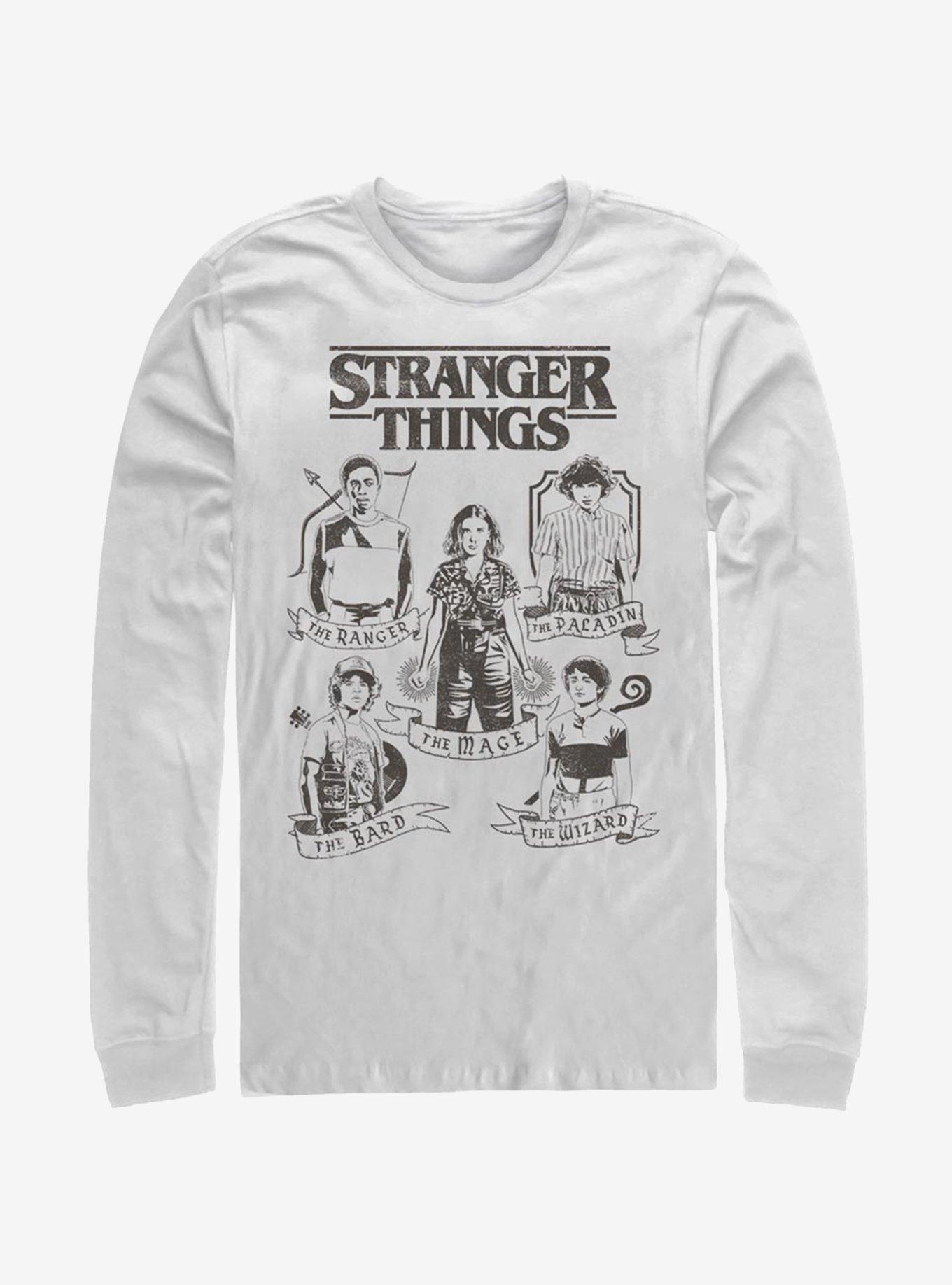 Stranger Things Dungeons and Dragons Classes Long-Sleeve T-Shirt, , hi-res
