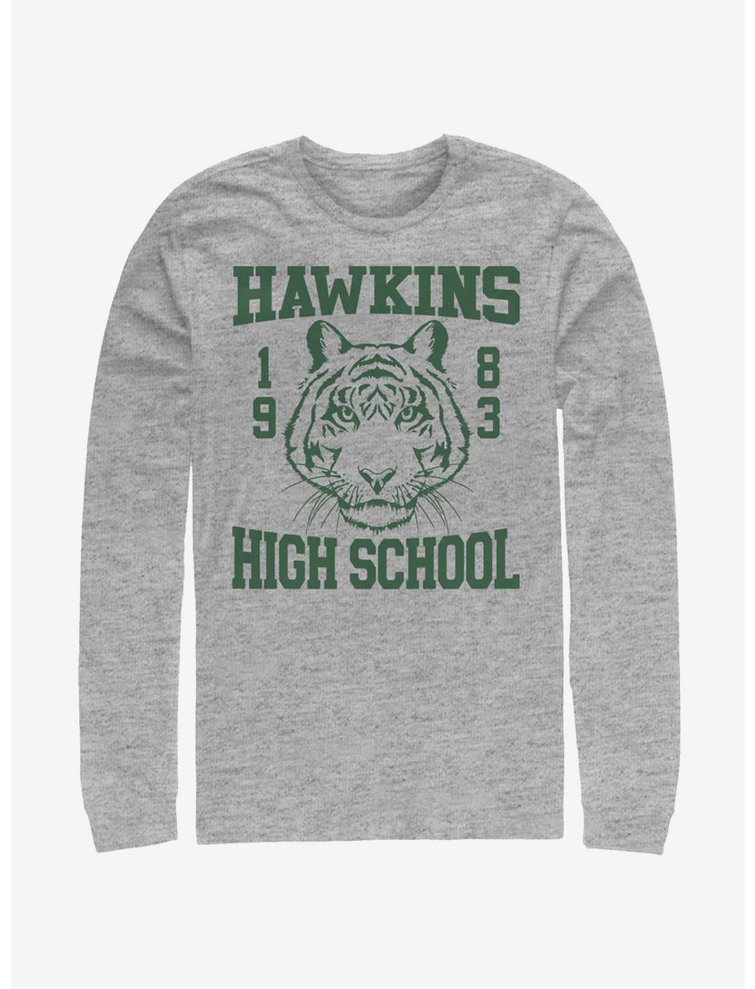 Stranger Things Hawkins High Tiger 1983 Long-Sleeve T-Shirt, ATH HTR, hi-res
