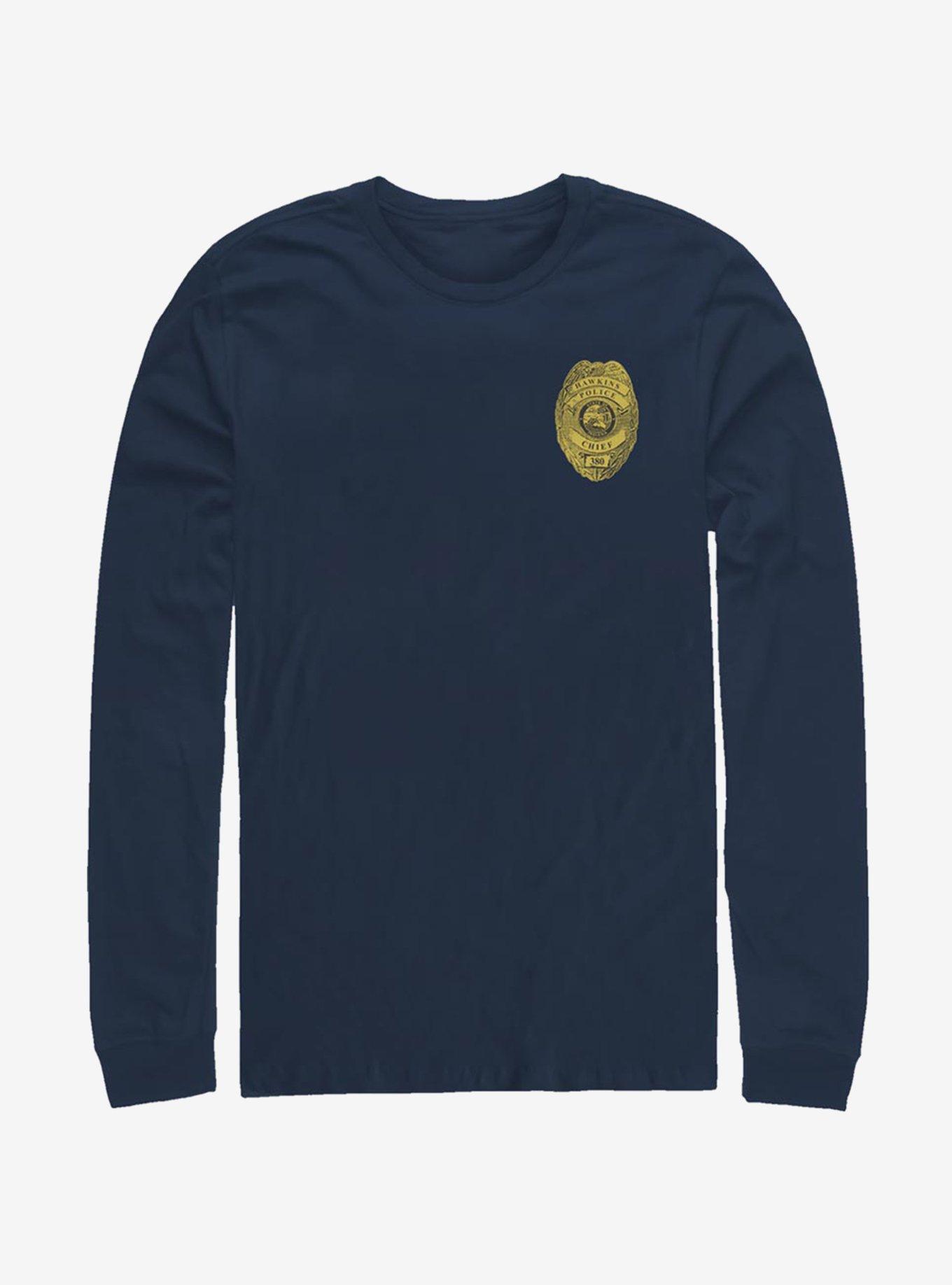 Stranger Things Hawkins Police Badge Long-Sleeve T-Shirt