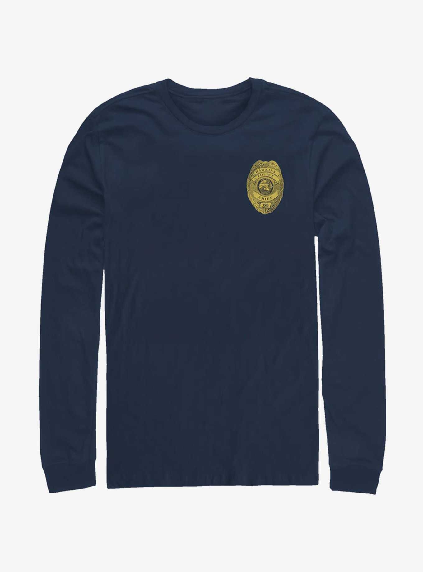 Stranger Things Hawkins Police Badge Long-Sleeve T-Shirt, , hi-res