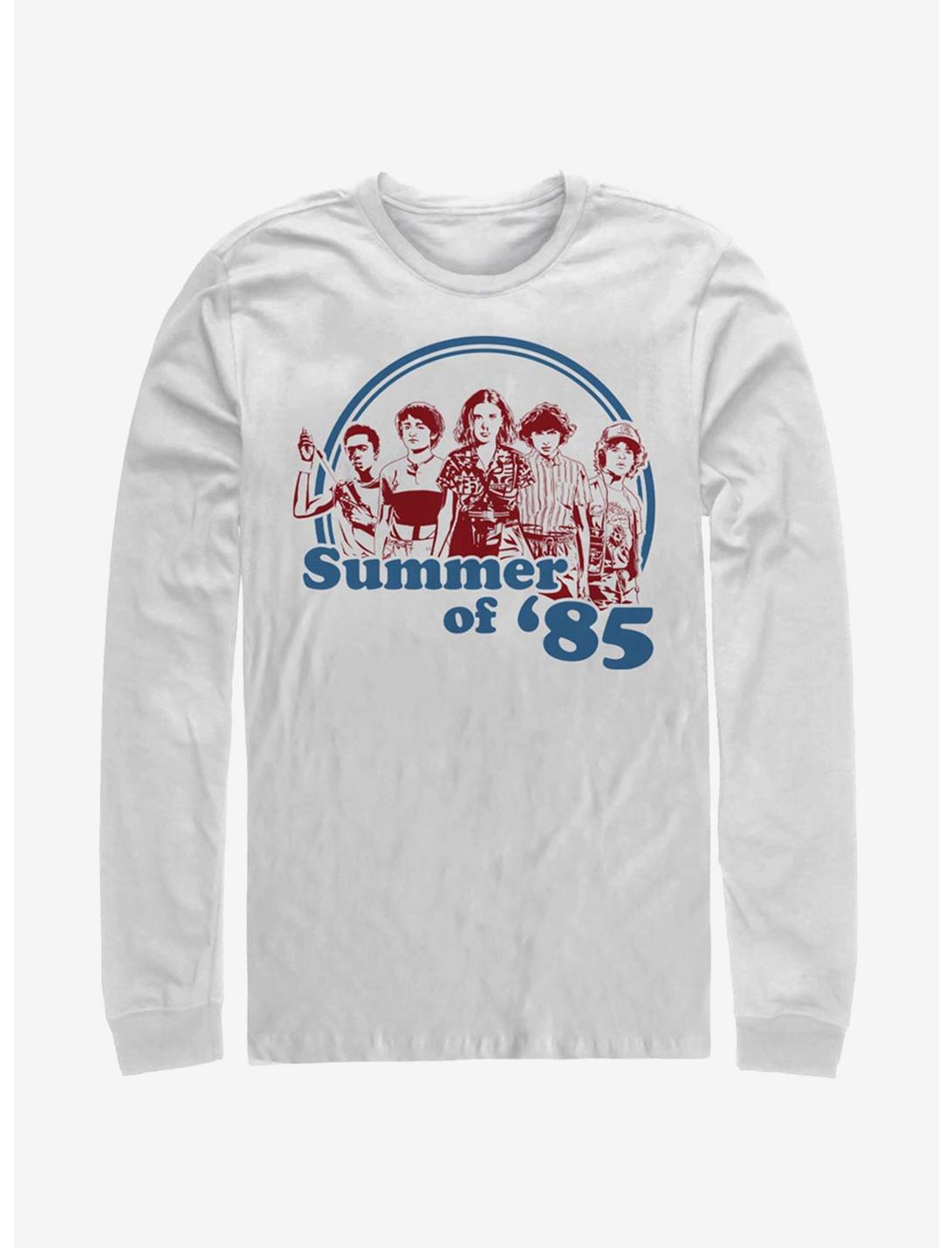 Stranger Things Group Summer of 85 Long-Sleeve T-Shirt, WHITE, hi-res