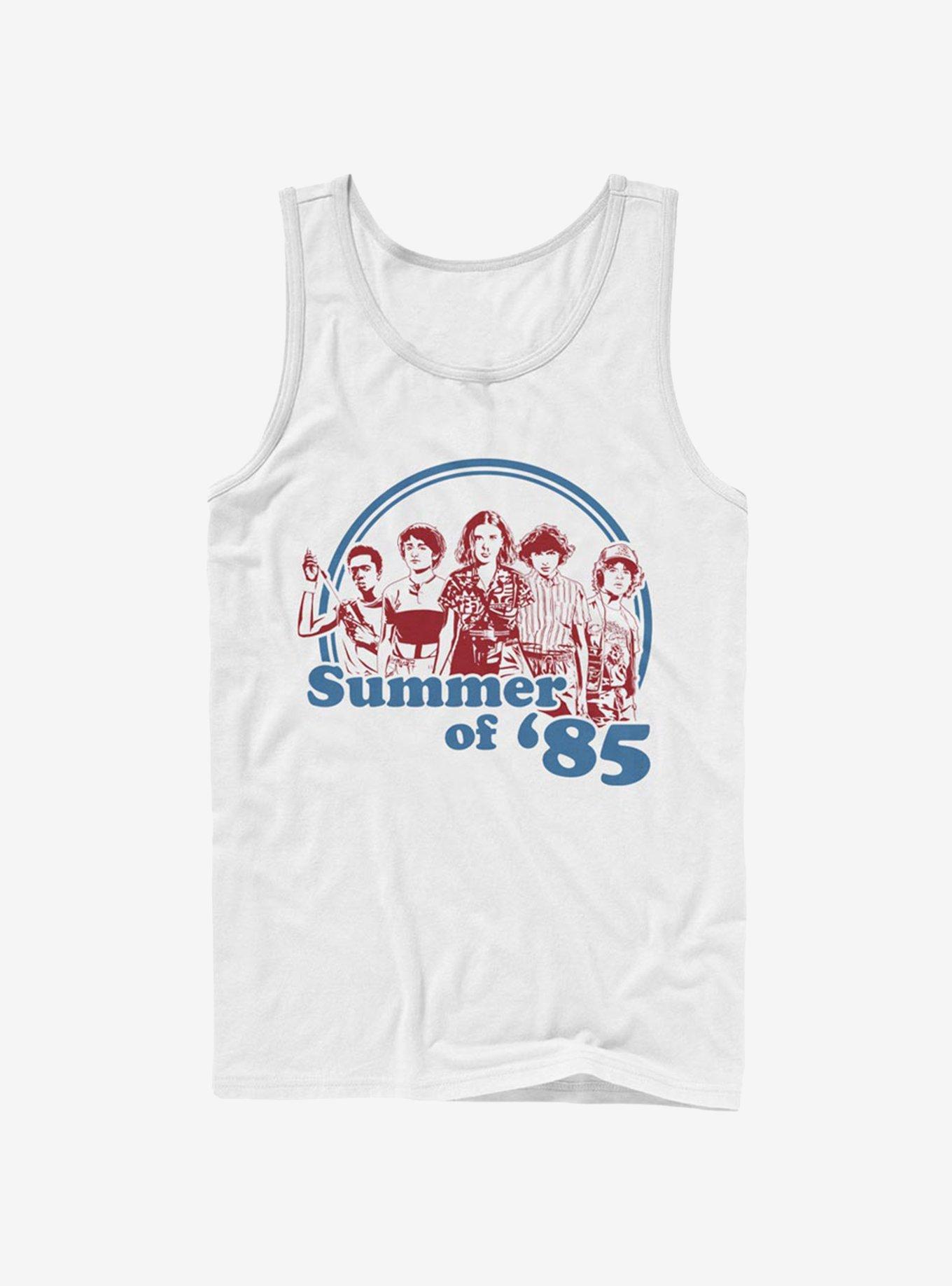 Stranger Things Group Summer of 85 Tank Top, WHITE, hi-res