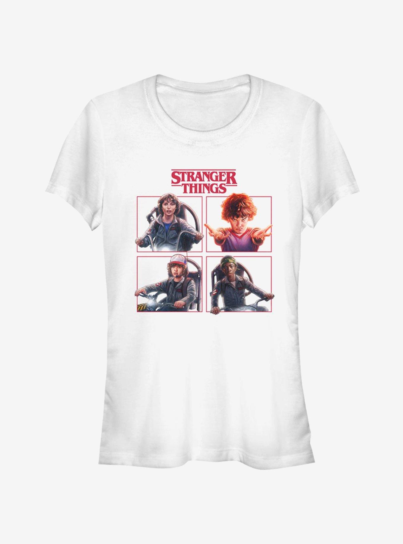 Stranger Things Cast Box Up Girls T-Shirt