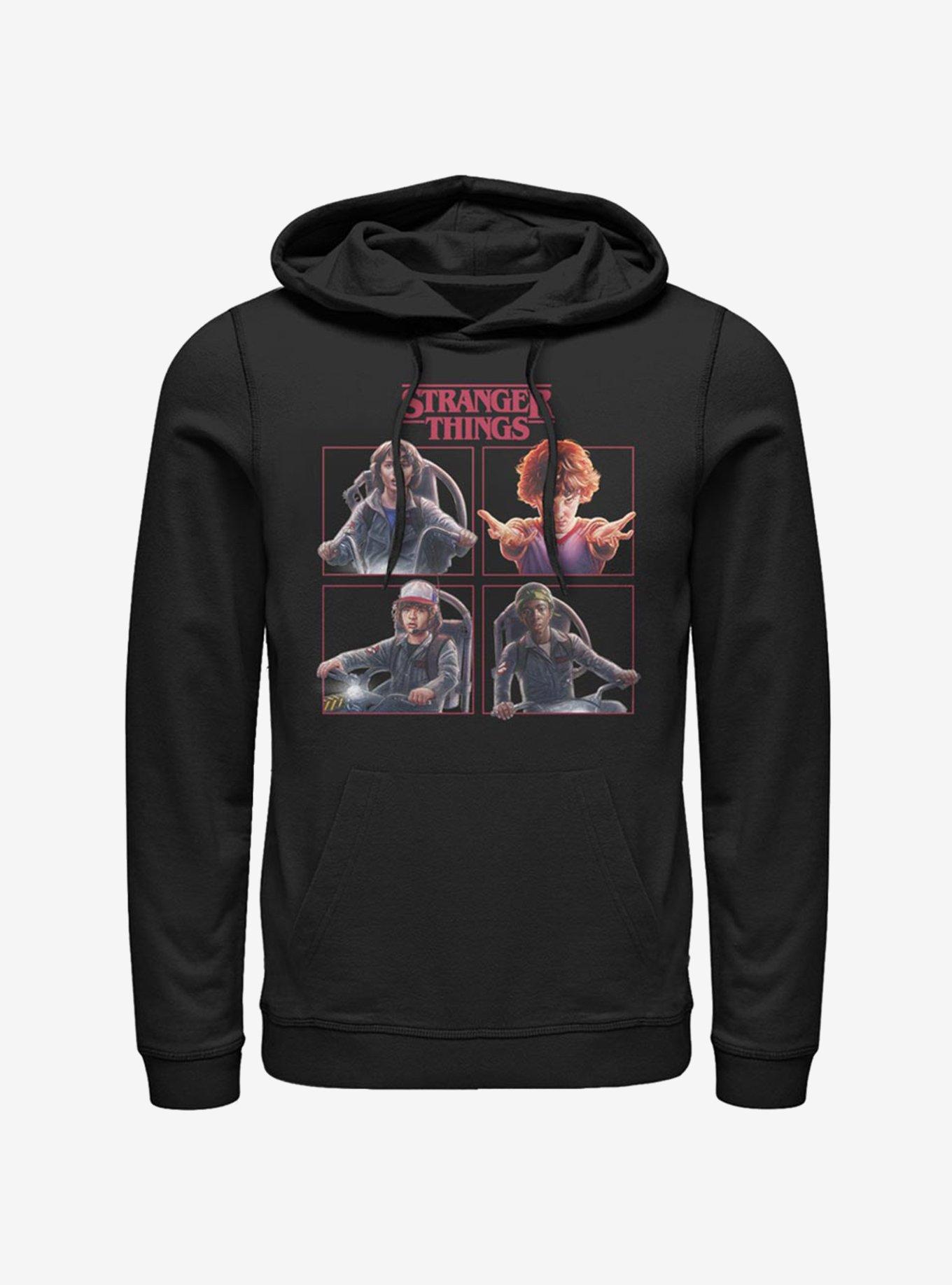Stranger Things Cast Box Up Hoodie - BLACK | Hot Topic