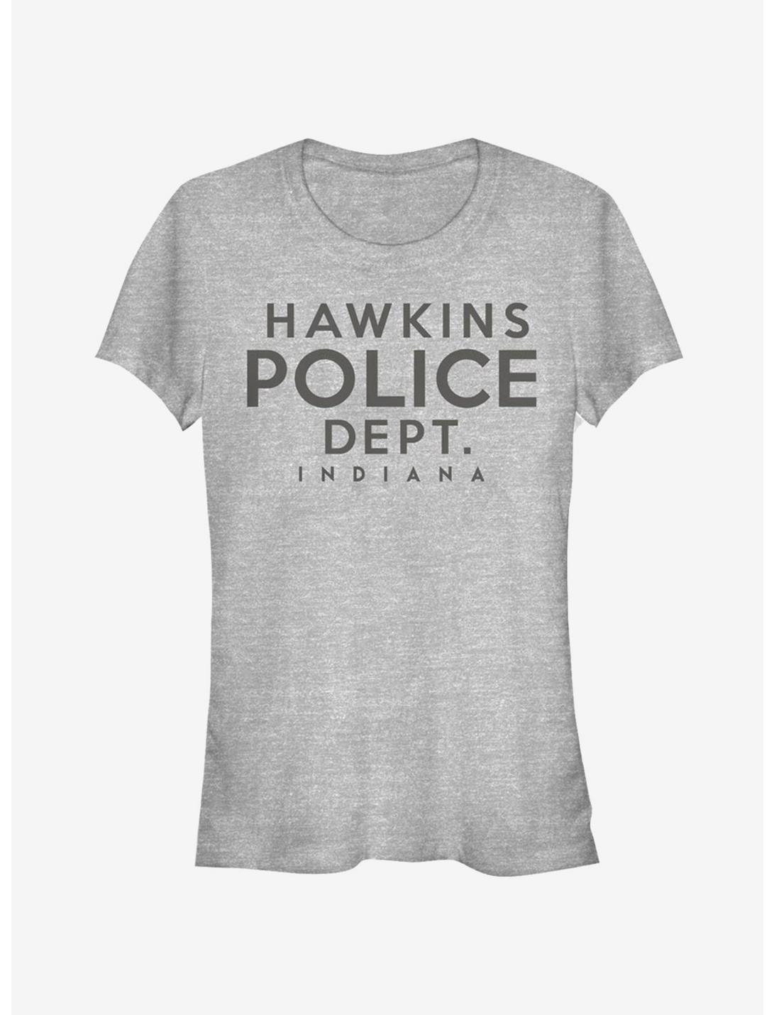 Stranger Things Hawkins Police Department Girls T-Shirt, ATH HTR, hi-res