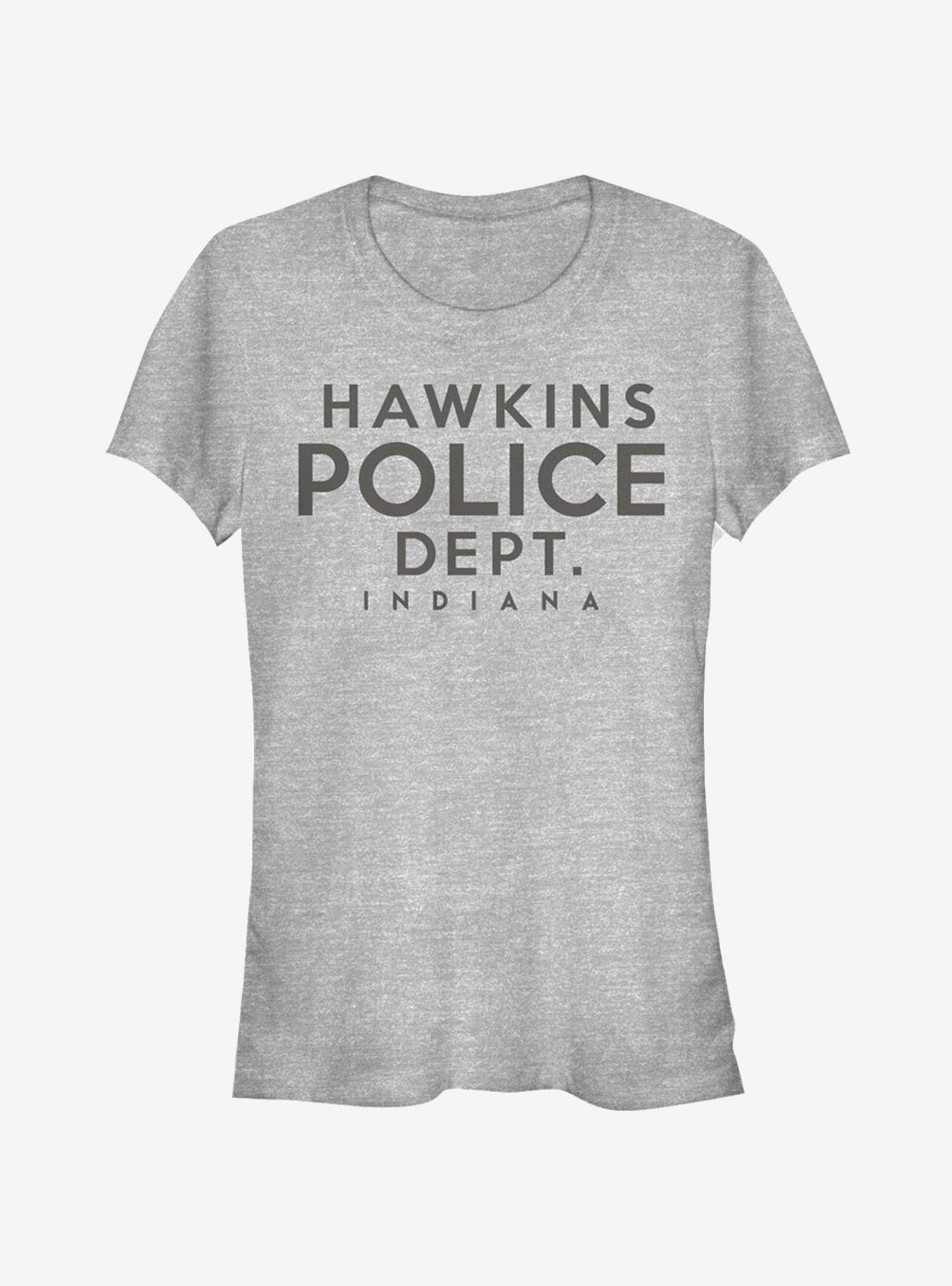 Stranger Things Hawkins Police Department Girls T-Shirt, ATH HTR, hi-res