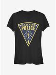 Stranger Things Hawkins Police Seal Girls T-Shirt, BLACK, hi-res