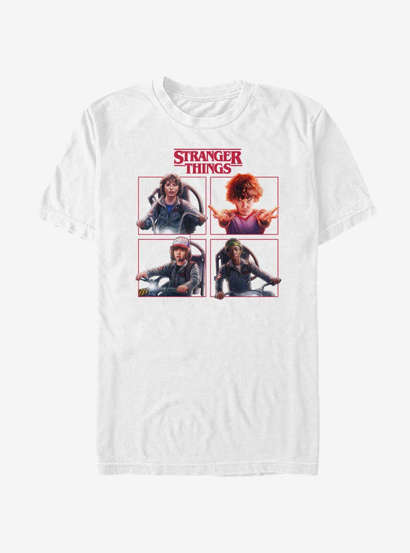 Stranger Things Cast Box Up T-Shirt, WHITE, hi-res