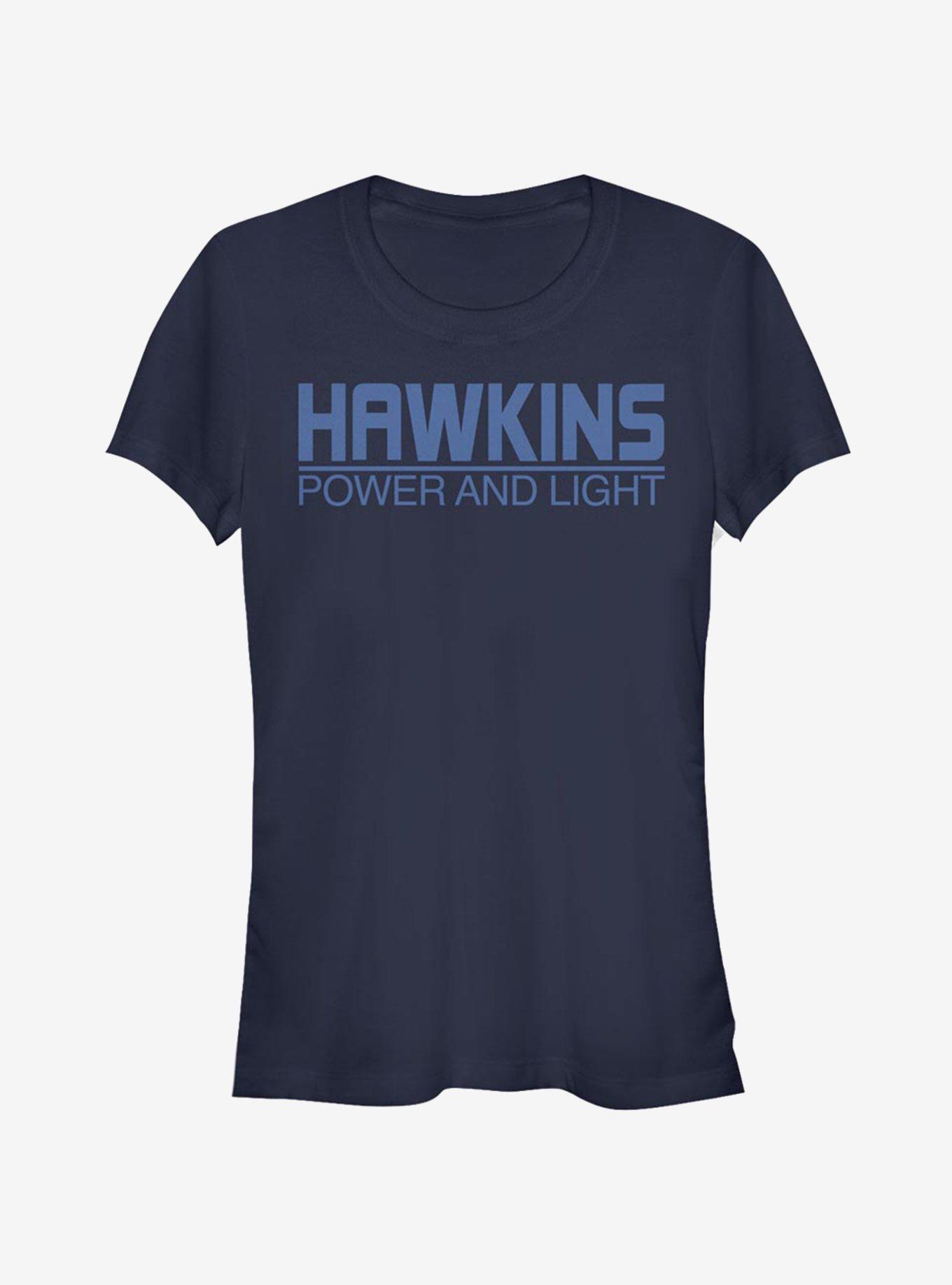 Stranger Things Hawkins Power And Light Girls T-Shirt