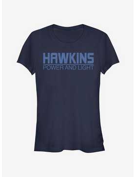 Stranger Things Hawkins Power And Light Girls T-Shirt, , hi-res