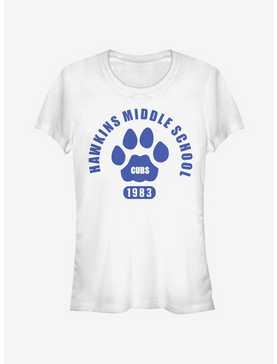 Stranger Things Hawkins Cubs Paw Emblem Girls T-Shirt, , hi-res