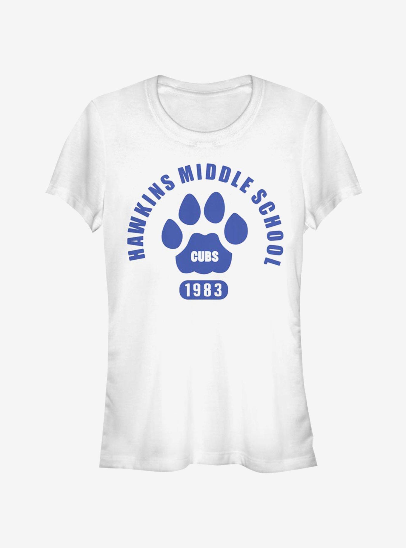 Stranger Things Hawkins Cubs Paw Emblem Girls T-Shirt, , hi-res