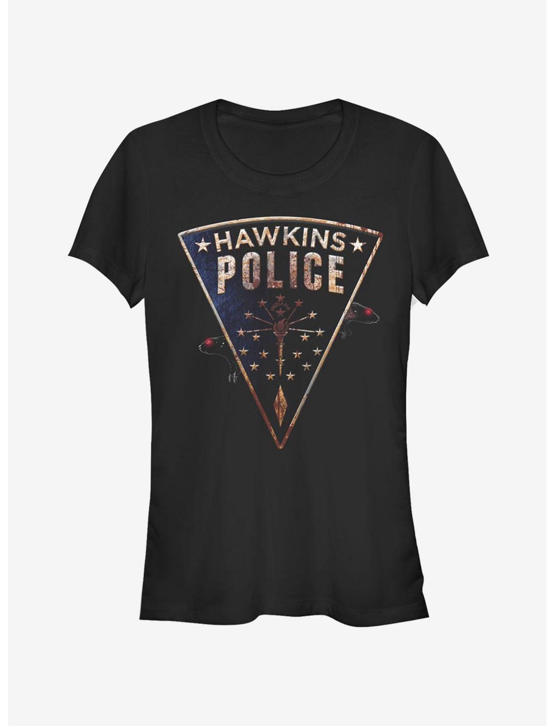 Stranger Things Hawkins Police Rats Girls T-Shirt, BLACK, hi-res