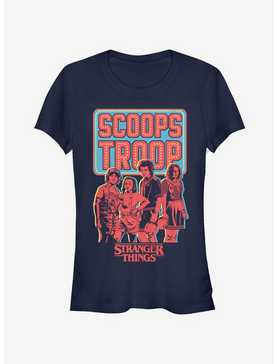Stranger Things Scoops Troop In Red Girls T-Shirt, , hi-res