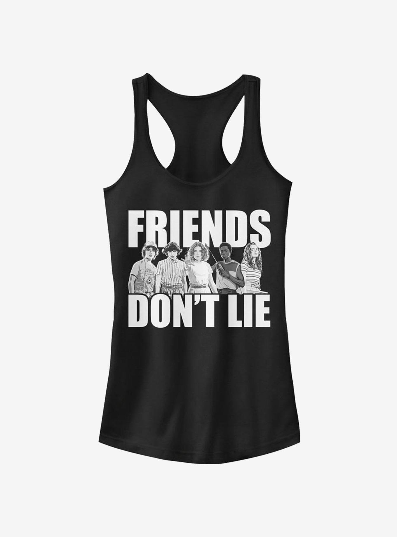 Stranger Things Cast Friends Don't Lie Girls Tank, BLACK, hi-res