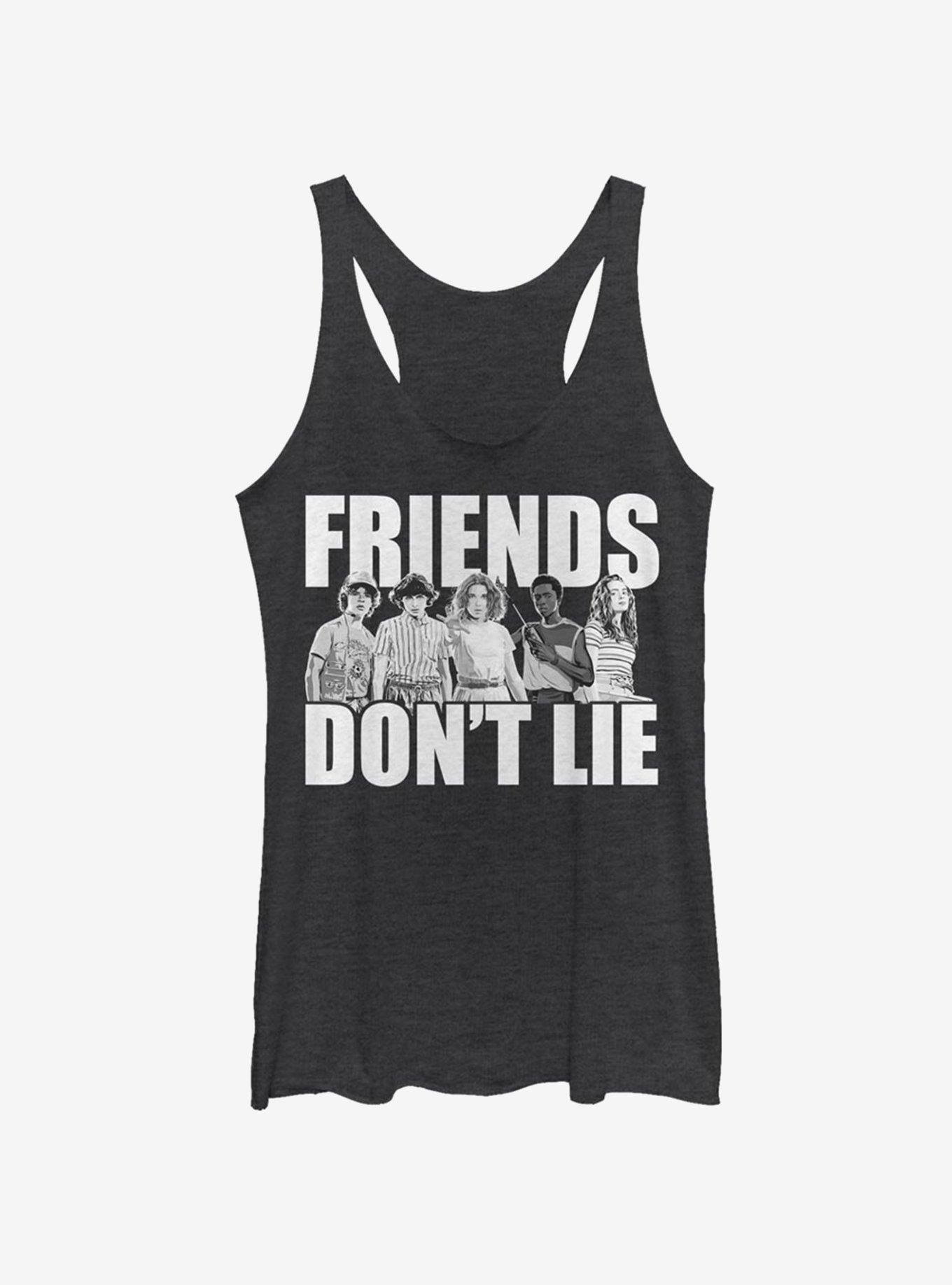 Stranger Things Cast Friends Don't Lie Girls Tank, BLK HTR, hi-res