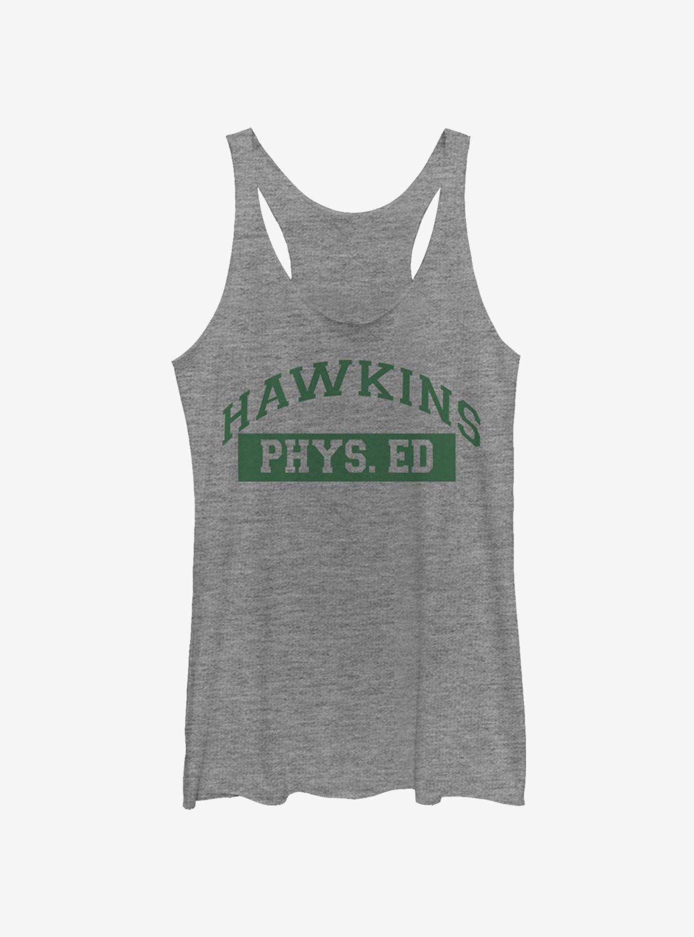 Stranger Things Hawkins Phys. Ed Girls Tank, GRAY HTR, hi-res