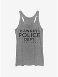 Stranger Things Hawkins Police Department Girls Tank, GRAY HTR, hi-res