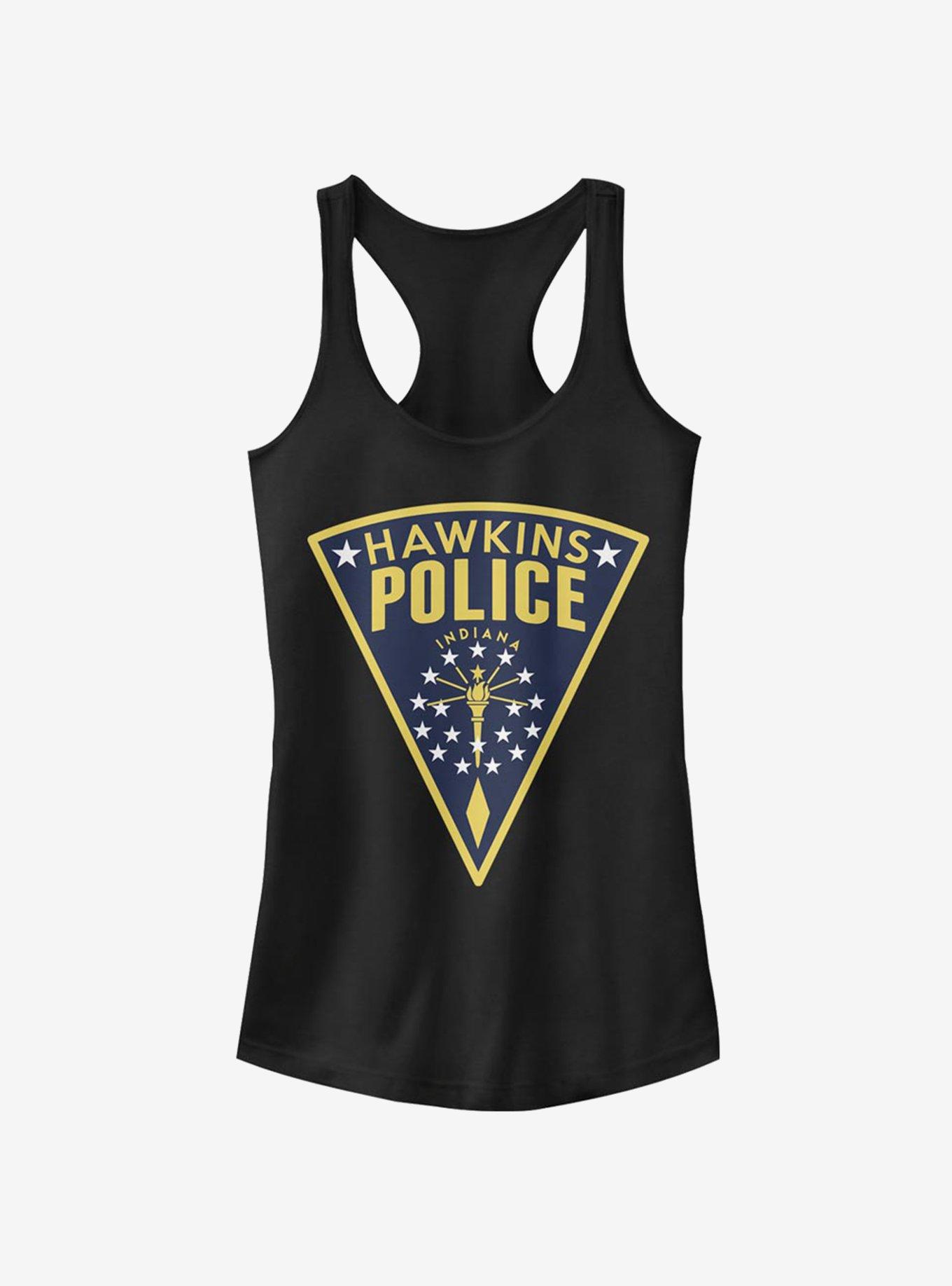 Stranger Things Hawkins Police Seal Girls Tank, BLACK, hi-res