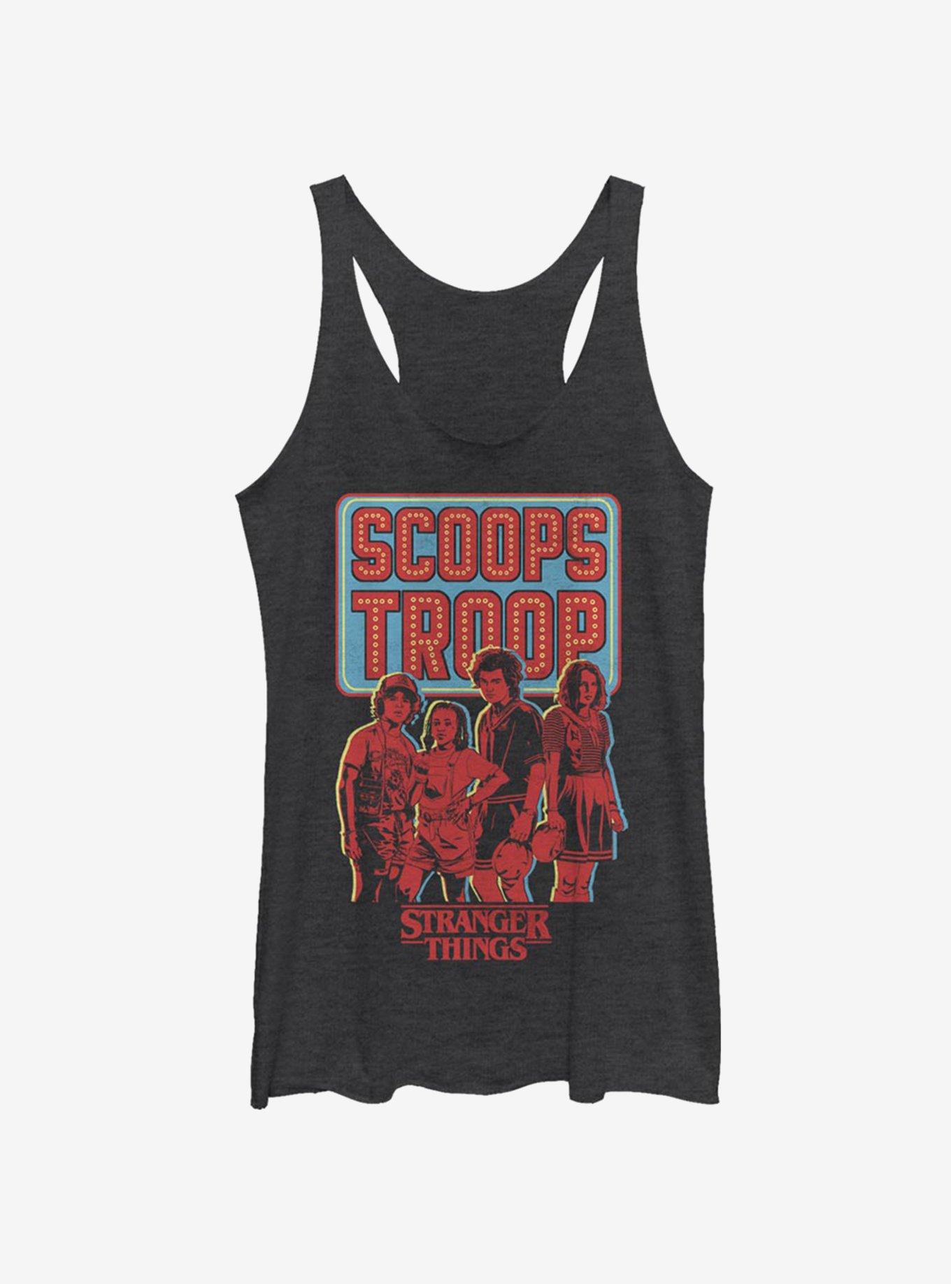 Stranger Things Scoops Troop Red Girls Tank Top