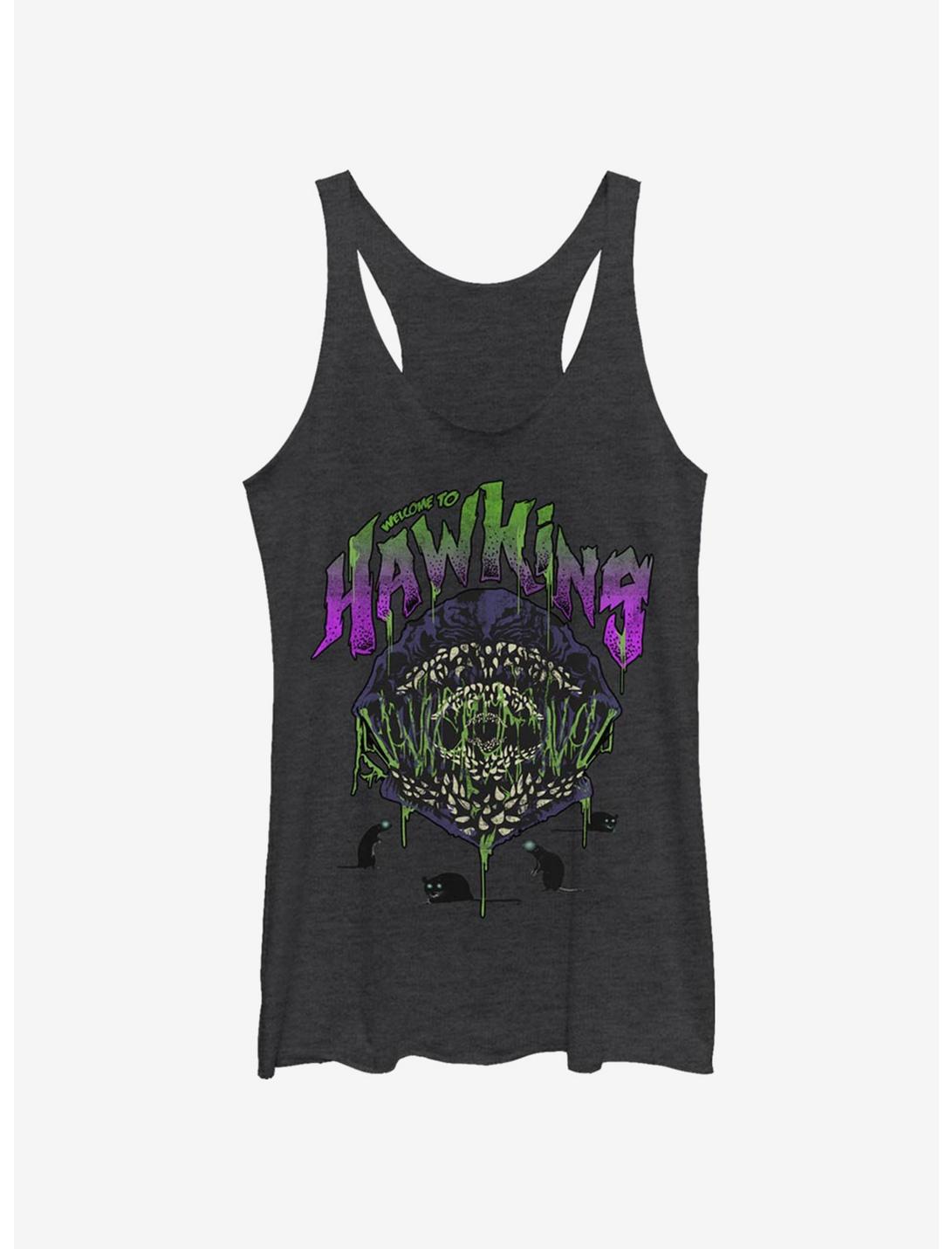 Stranger Things Welcome To Hawkins Girls Tank, BLK HTR, hi-res