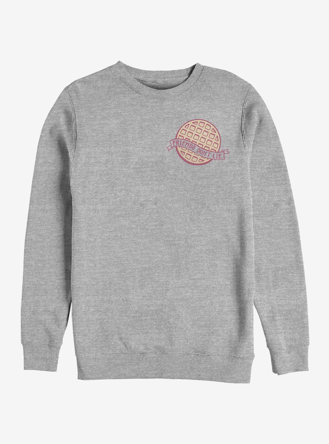 Stranger Things Waffle Pocket Crew Sweatshirt - GREY | Hot Topic