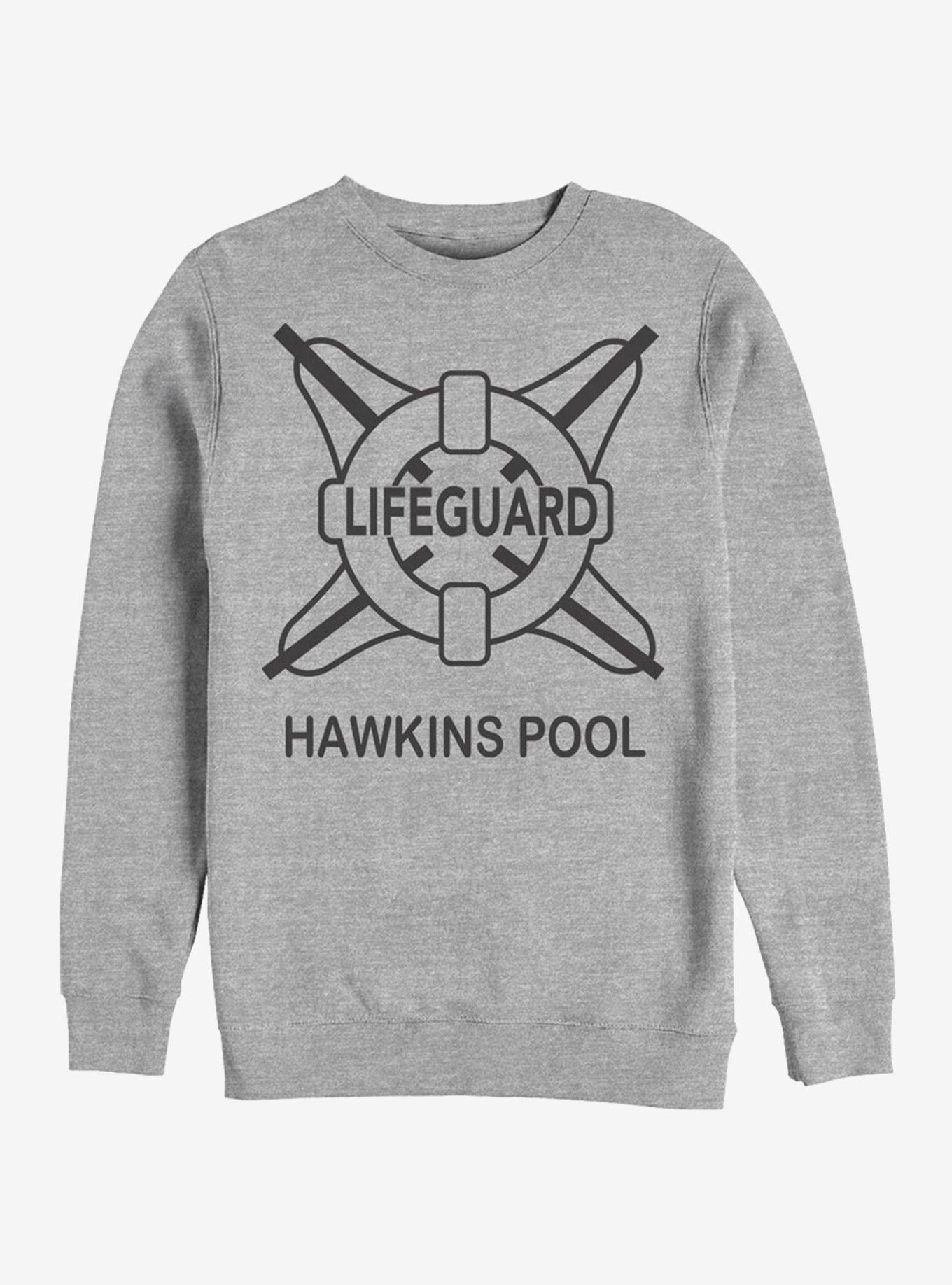 Stranger Things Hawkins Pool Lifeguard Crew Sweatshirt