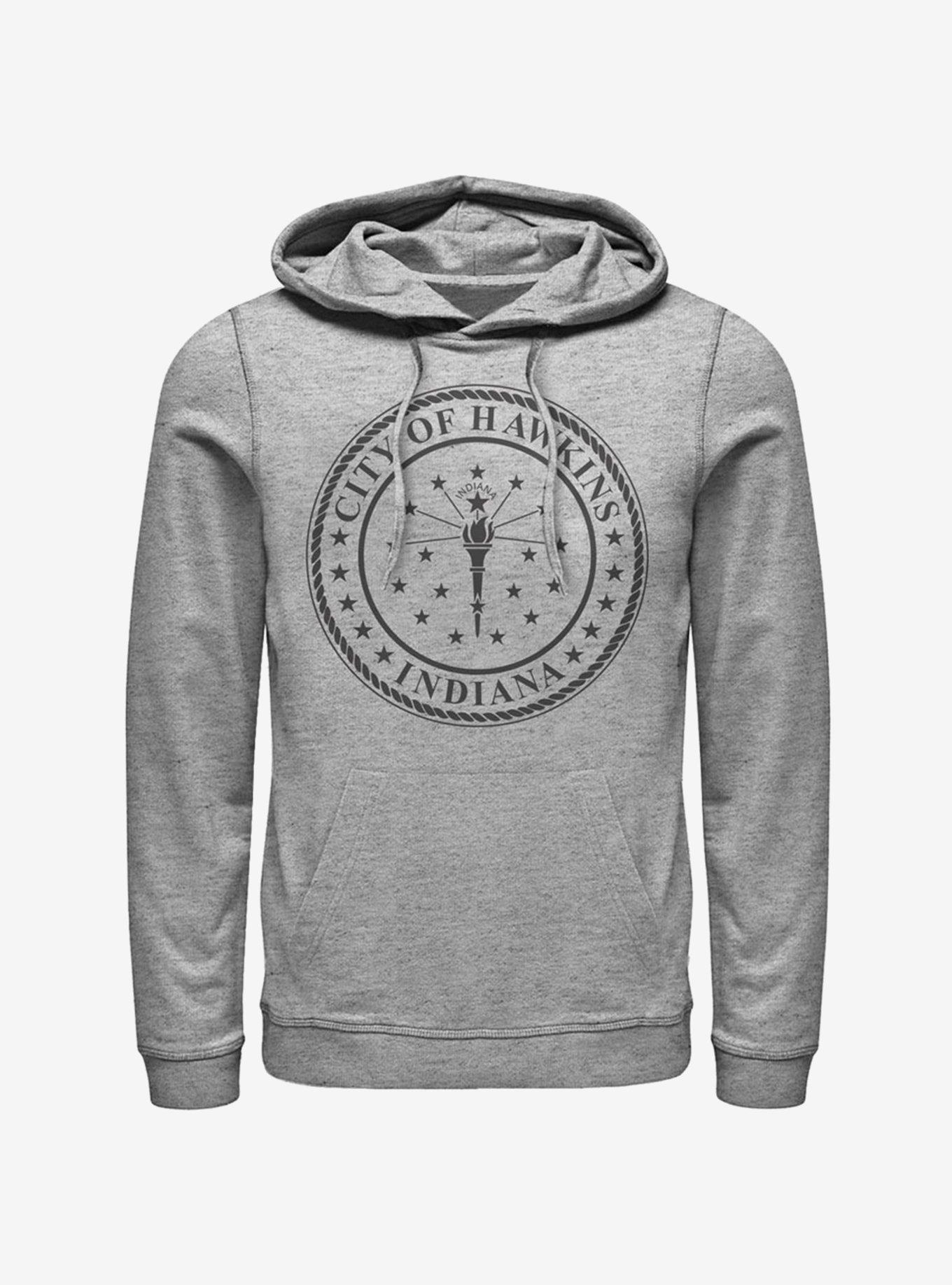 Stranger Things Hawkins City Seal Hoodie, ATH HTR, hi-res